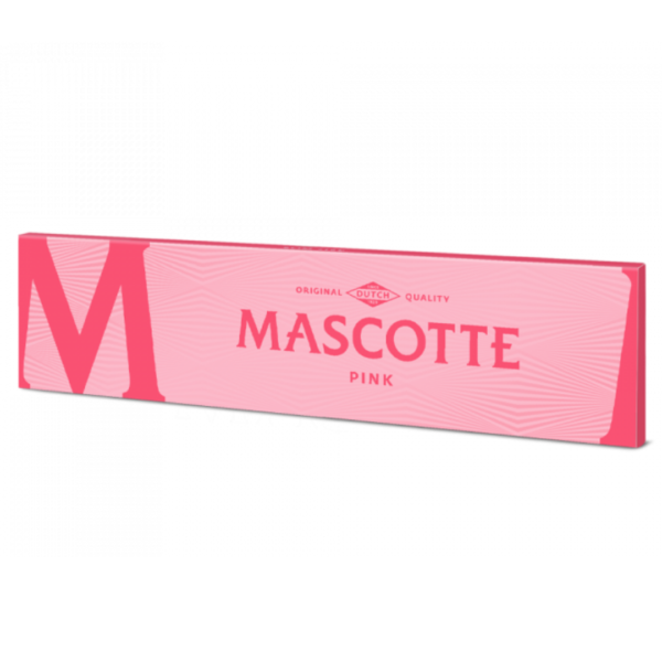Mascotte Pink Slim Rolling Papers - naturally colored, 100% hemp papers, slow-burning, leightweight, magnetic closure. slim size.