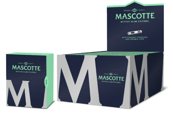 Mascotte active carbon filters 6mm filter slim, smoother puffs, natural coconut carbon, less harm, made in germany