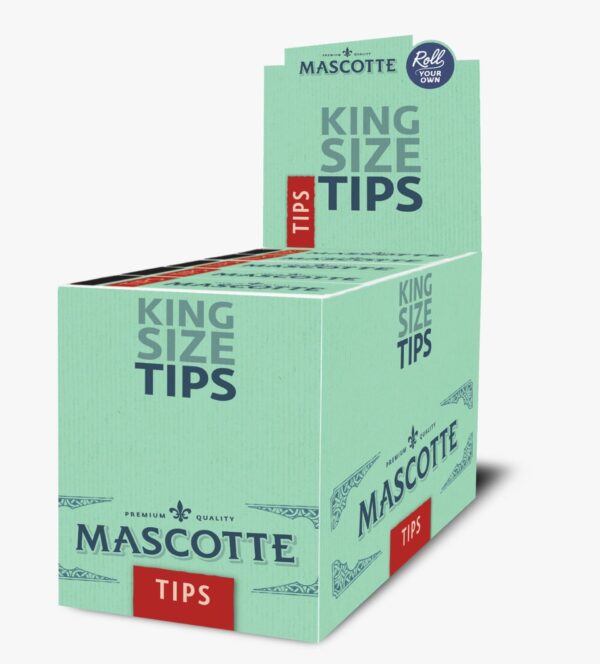 Mascotte original paper tips, white tips, no chemical, 50 tips, dutch quality, perfect for slim size papers